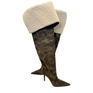 Sexy camouflage thigh high boots… NWOT